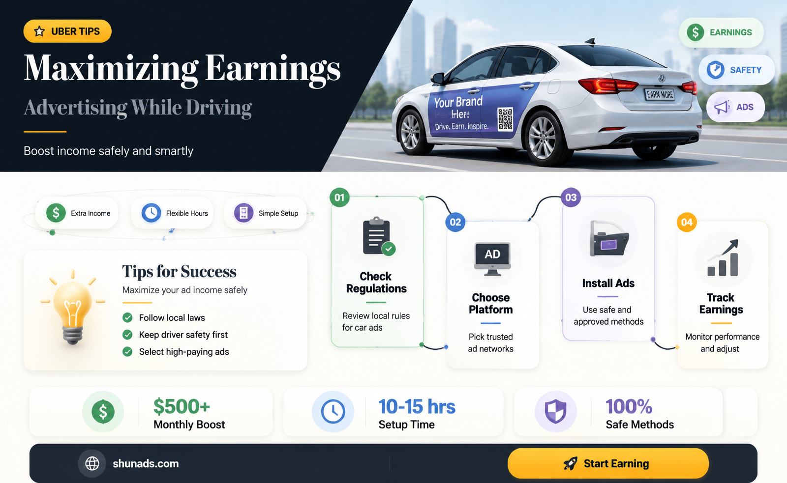 can i do advertising while uber