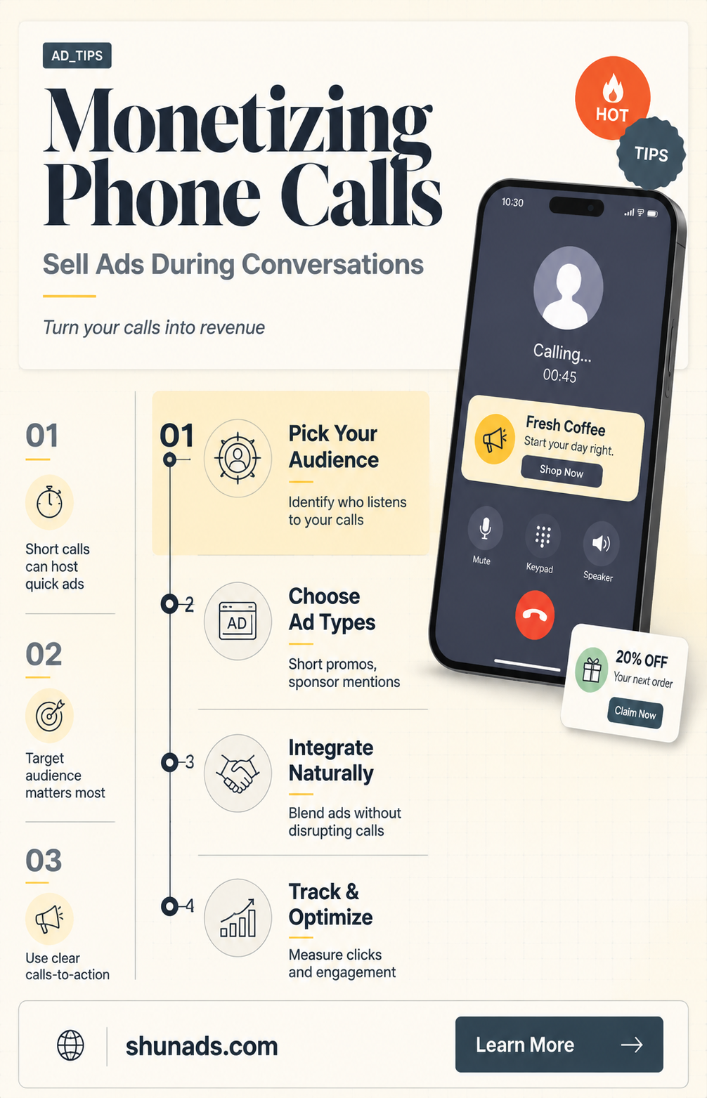 can i sell advertisement for my phone calls