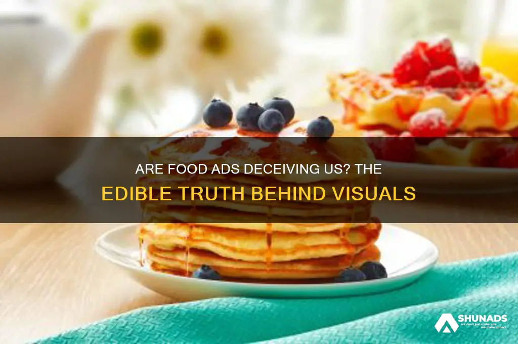 must food advertisements use edible items