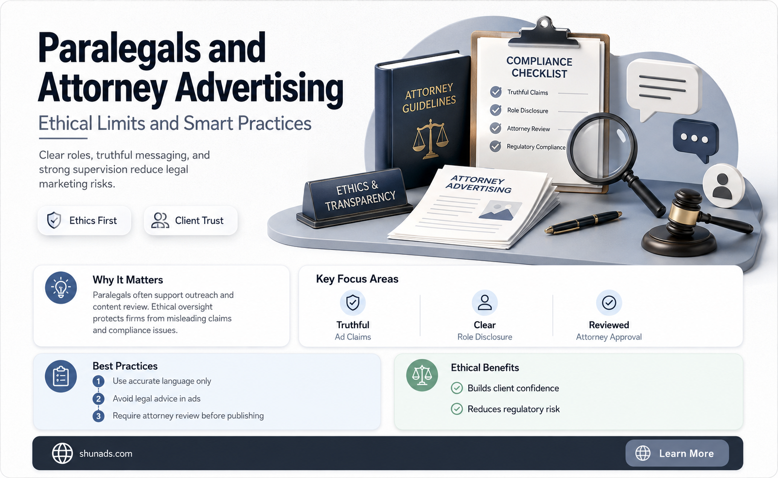can paralegals advertise for the attorney
