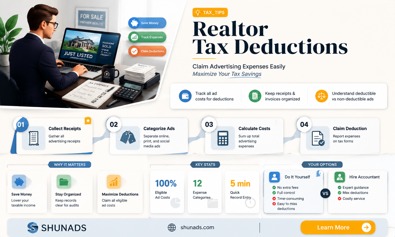 can i claim advertising expenses on taxes as a realtor