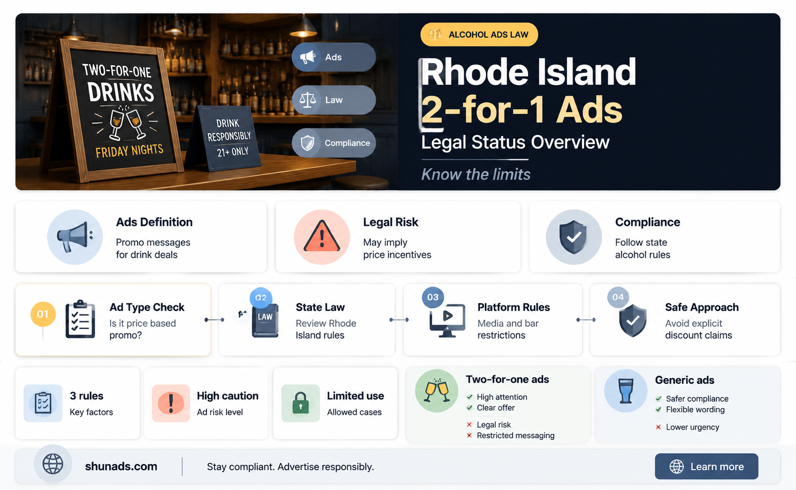 can we advertise two-for-one drink in rhode island