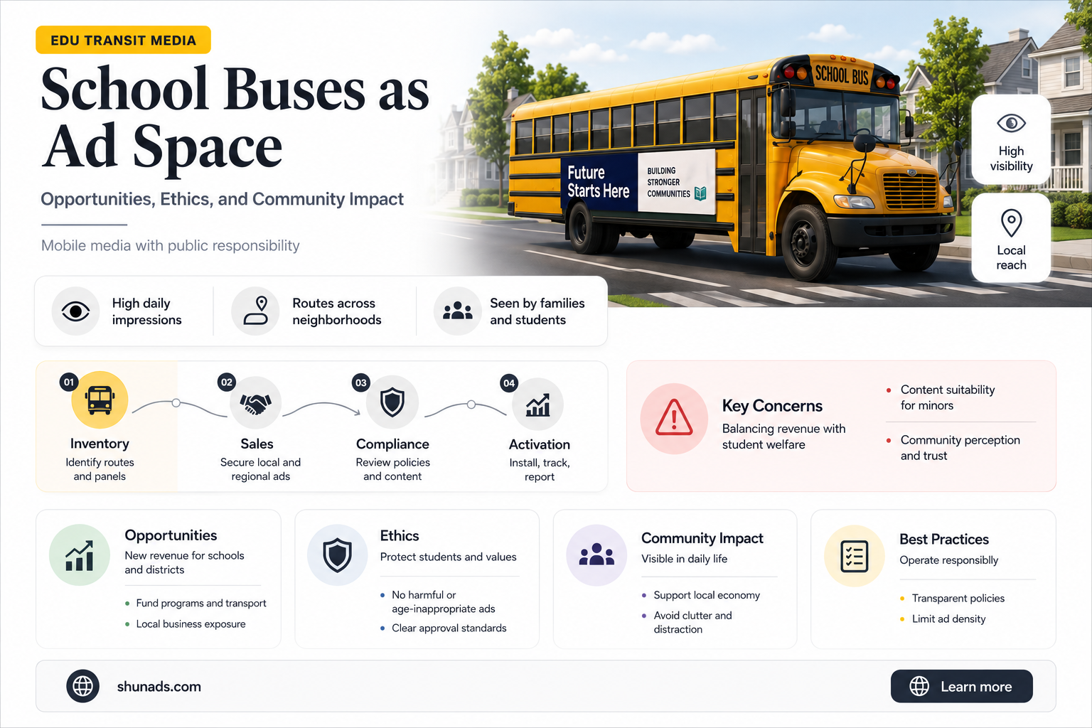 can sclool bus be used for advertising