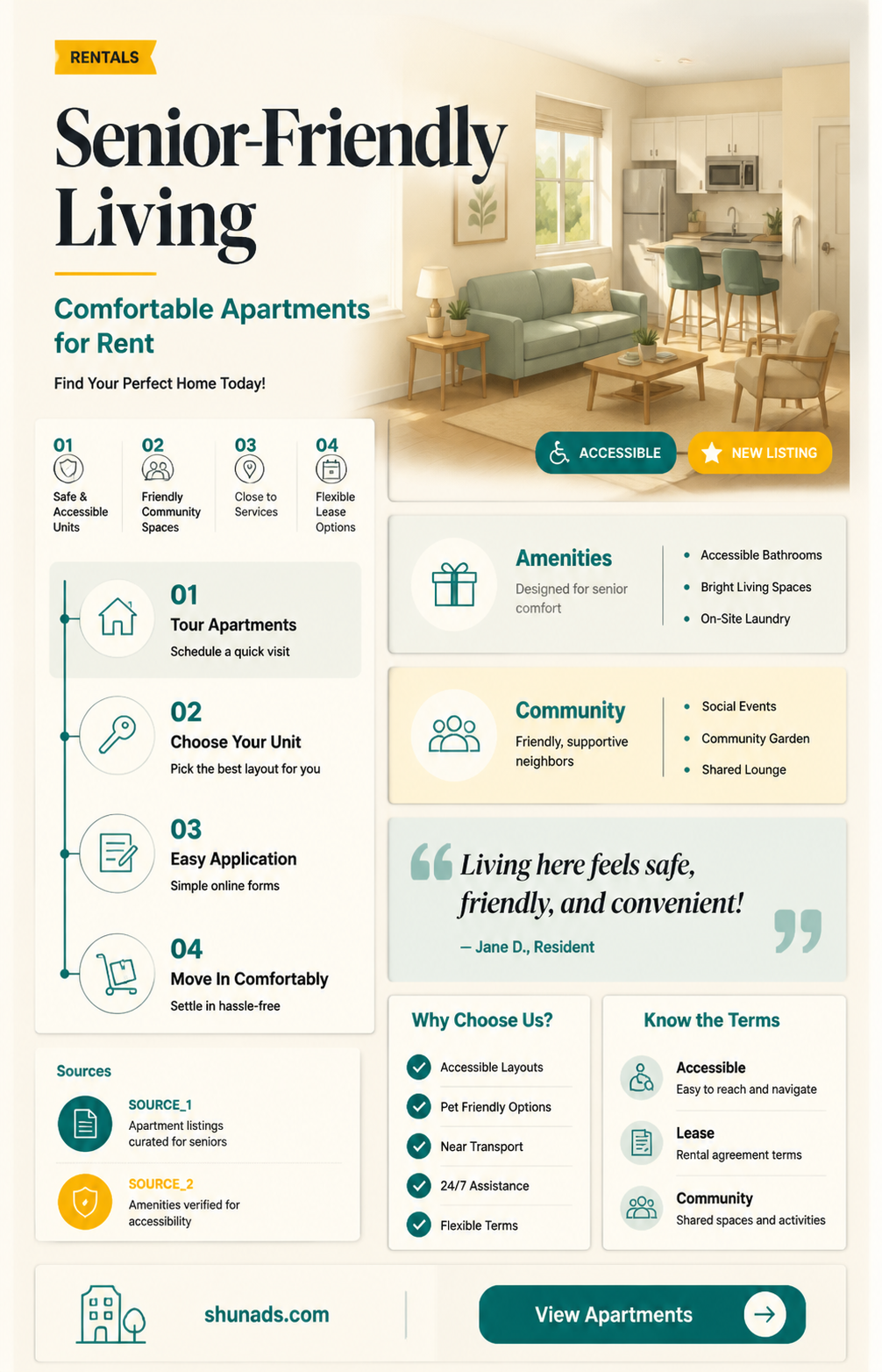 can advertise apartment for rent for seniors only