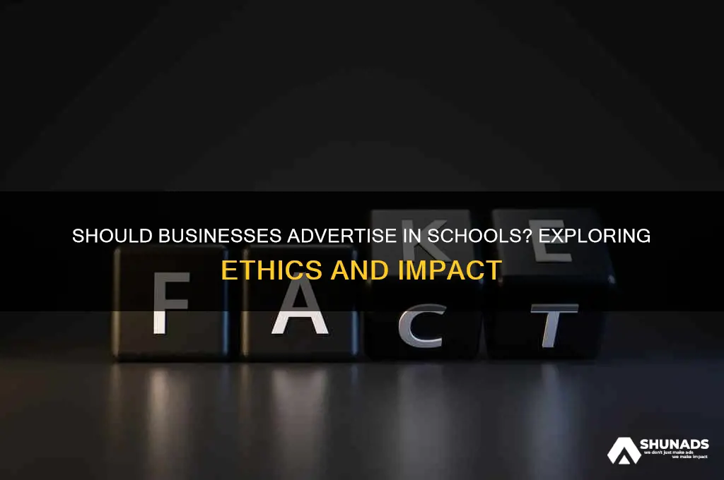 should businesses be allowed to advertise in schools