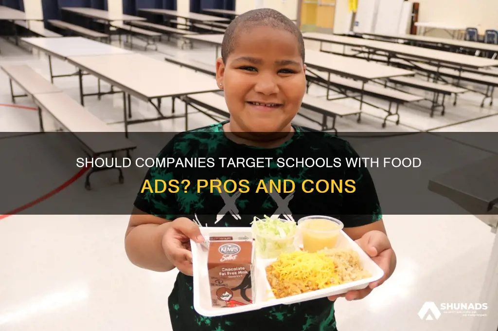 should companies advertise food products for schools
