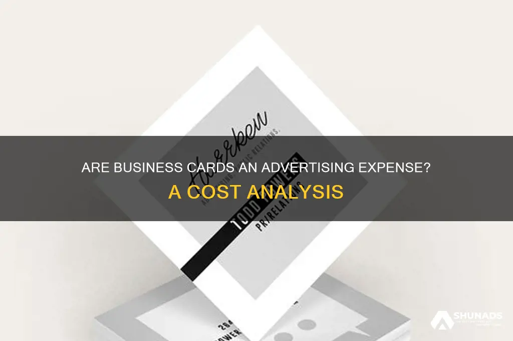 should cost of business cards be advertising expense