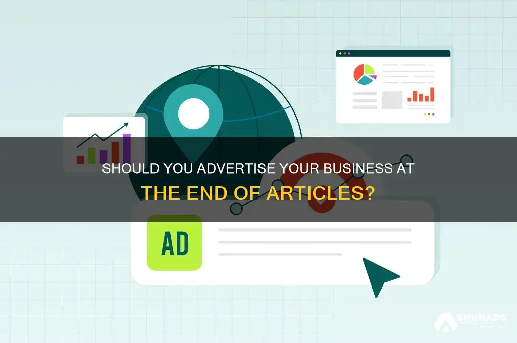 should i advertise business at the end of article post
