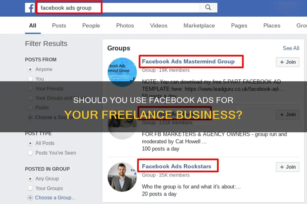 should i advertise my freelance business on facebook ad