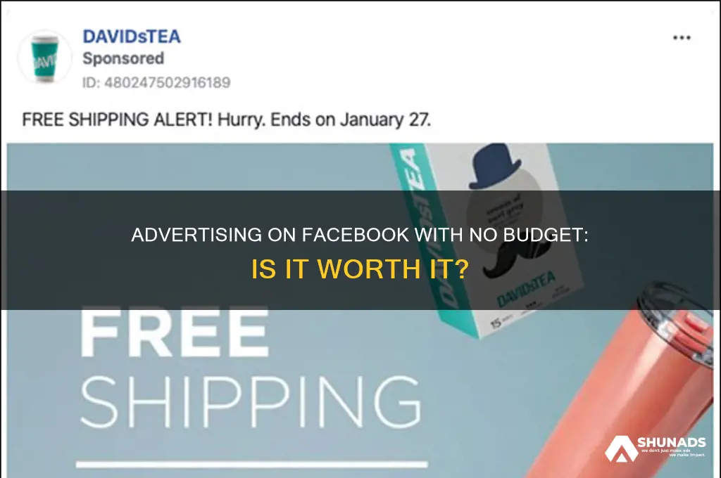 should i advertise on facebook if i dont have money