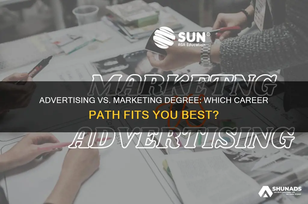 should i get a degree in advertising or marketing