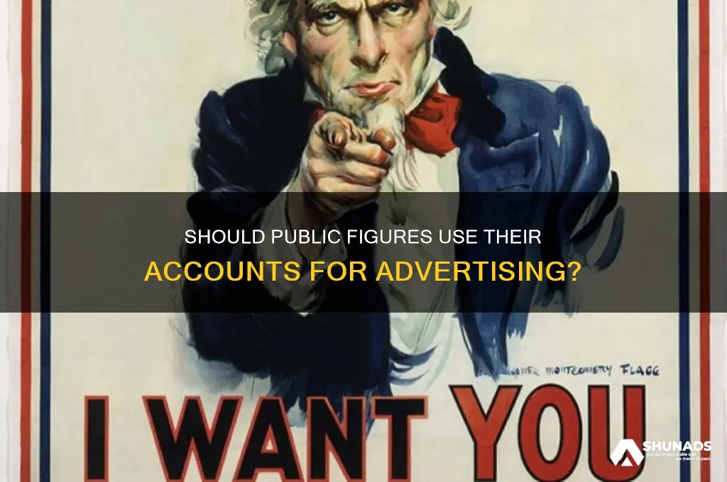 should i use my public figure account to advertise