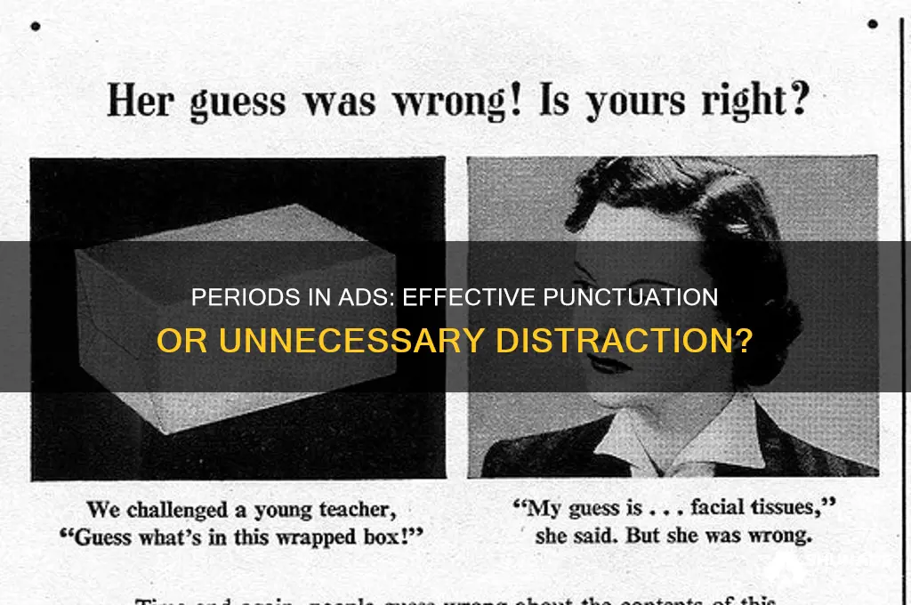 should periods be used in advertising statements