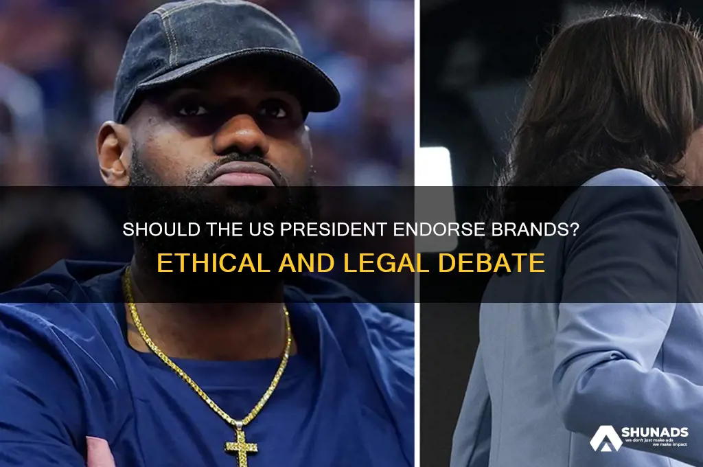 should the us president advertise for a company