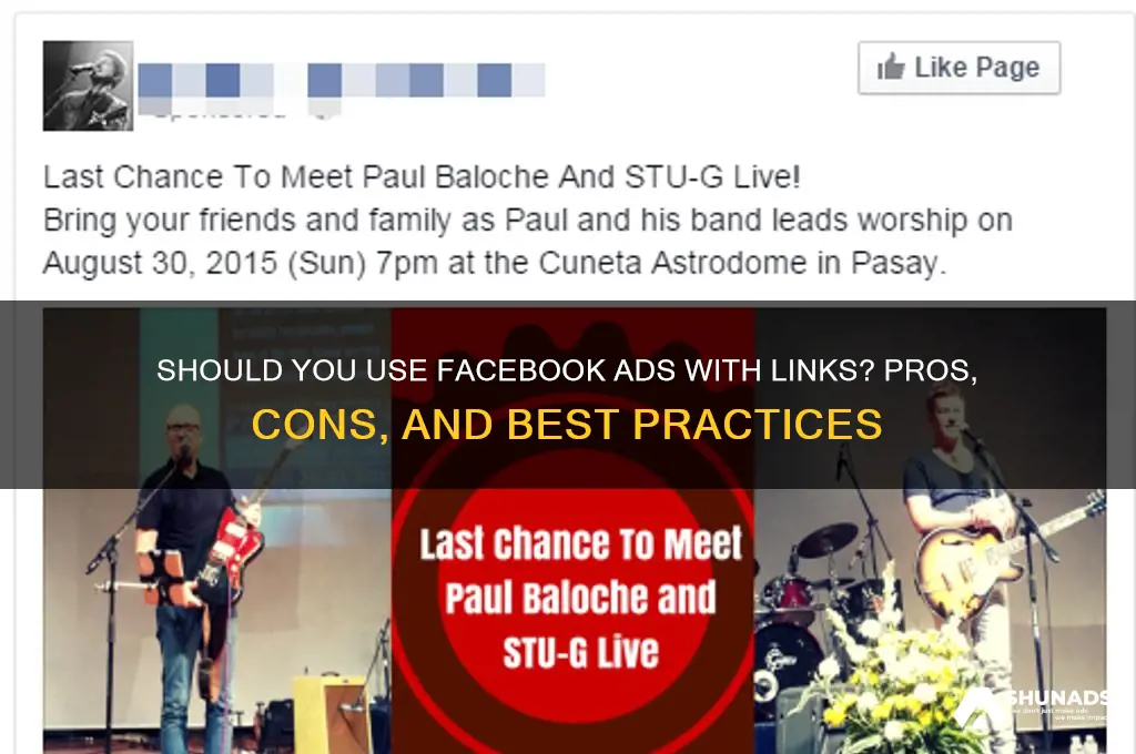 should you advertise on facebook with a link