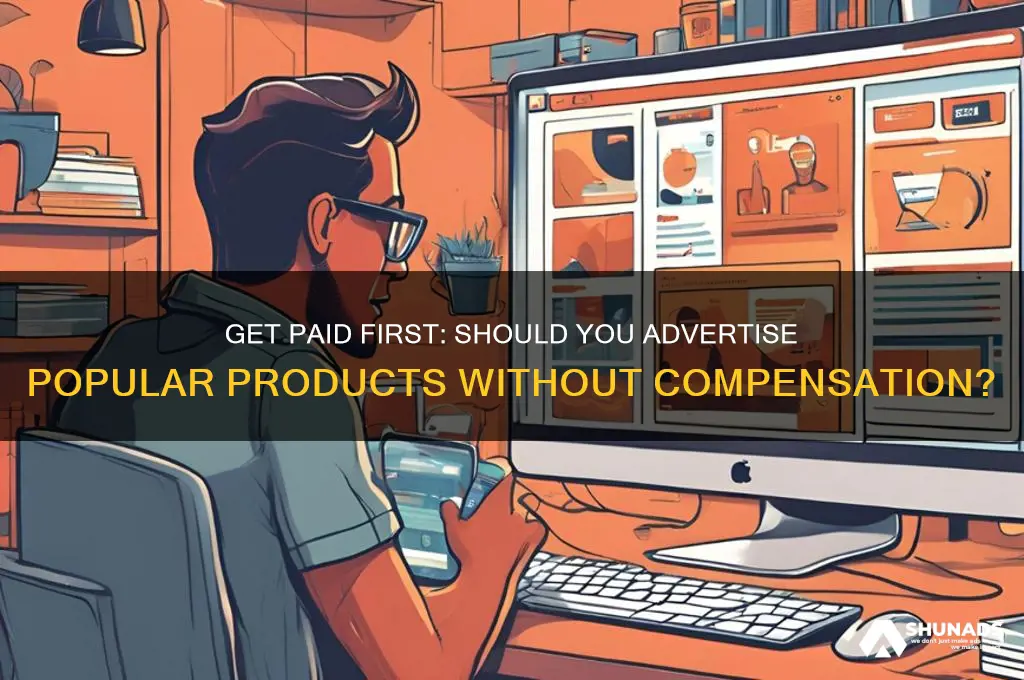should you get paid before advertising a popular product