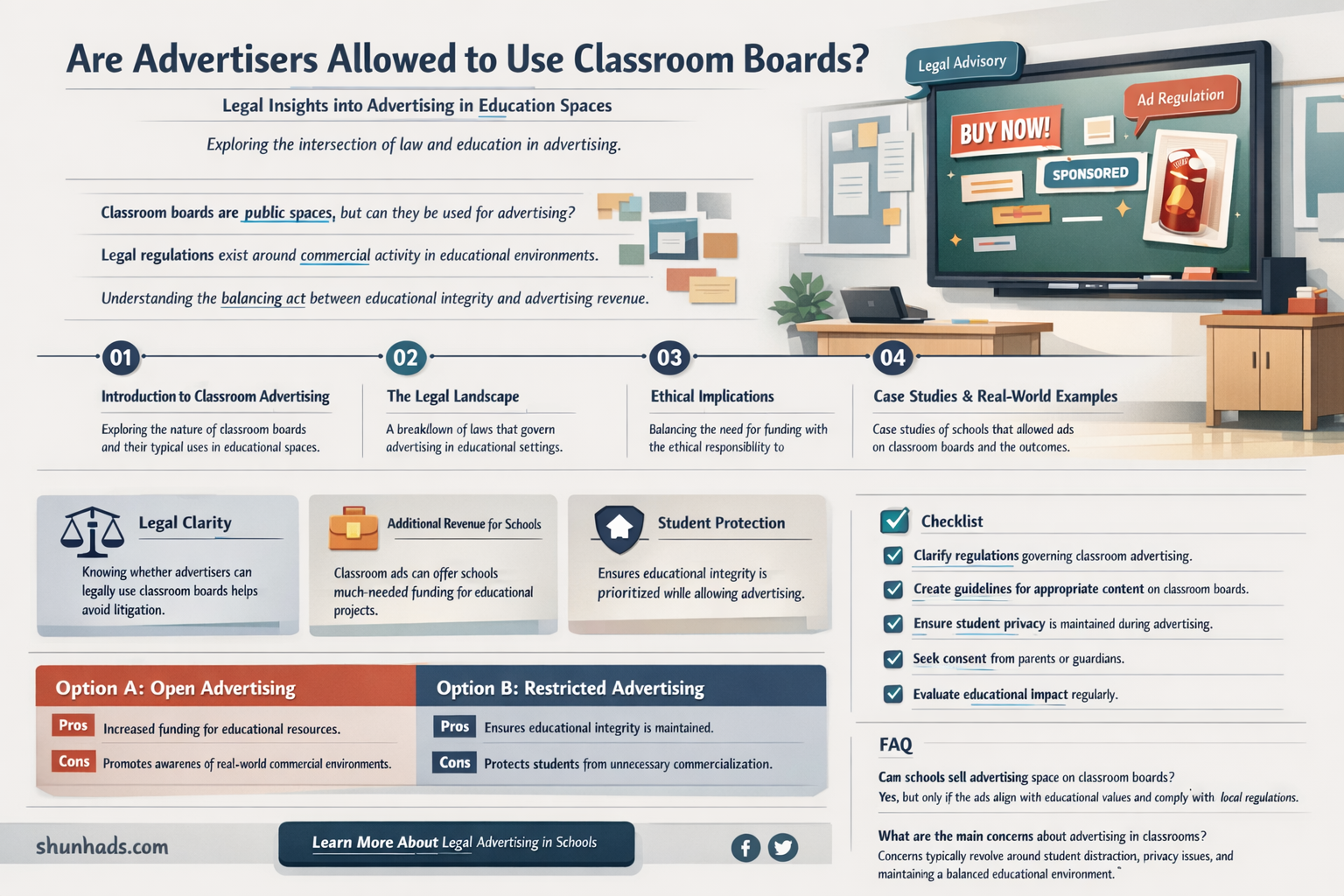 are advertisers allowed to use classroom boards