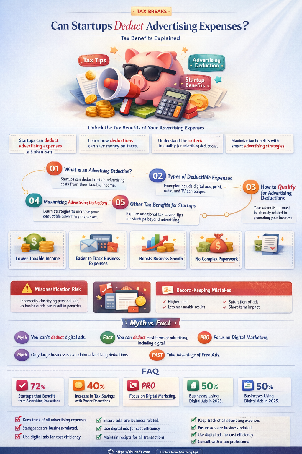 are advertising expenses in a start up business deductible