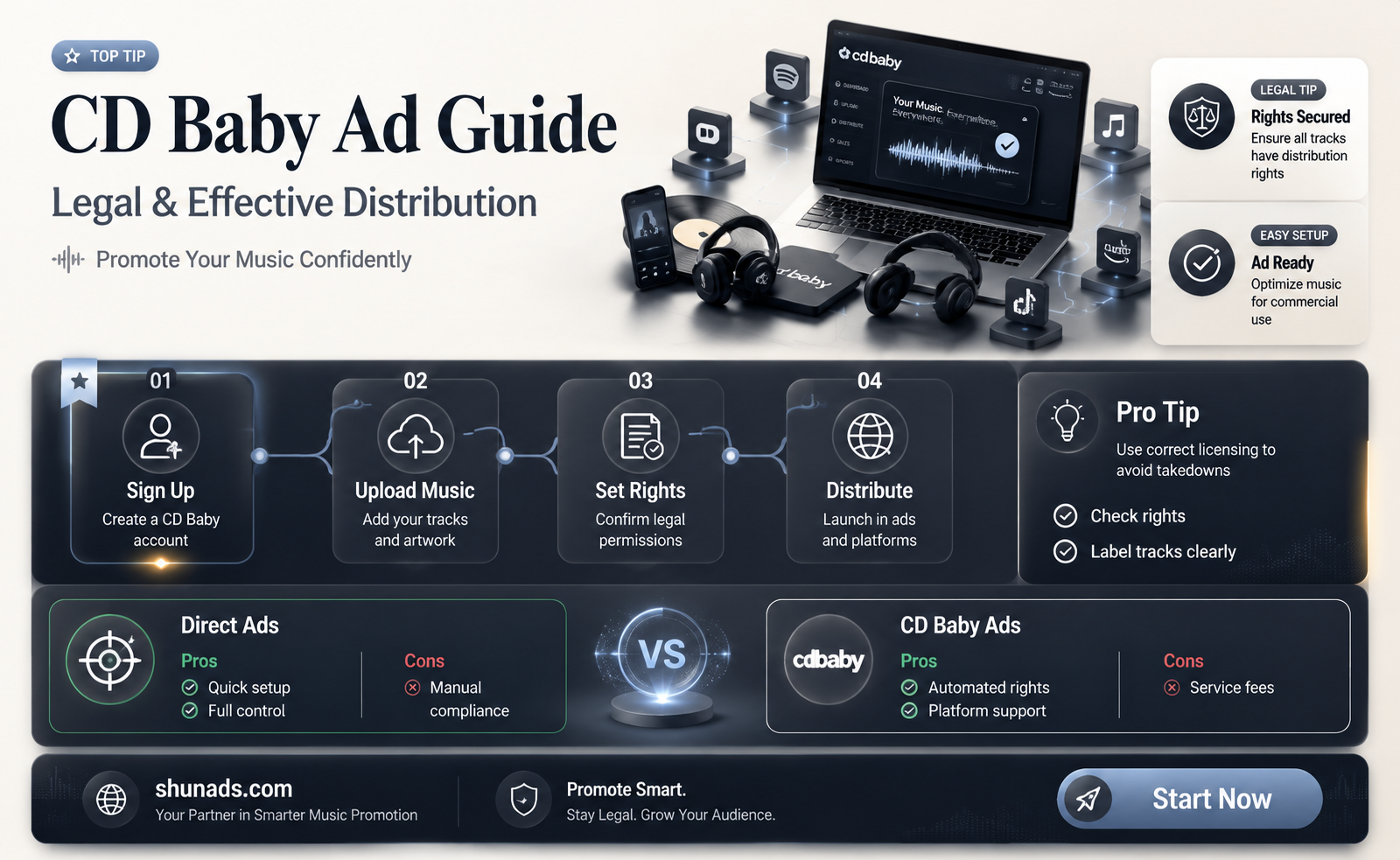 can i put cd baby distribution in my advertisement