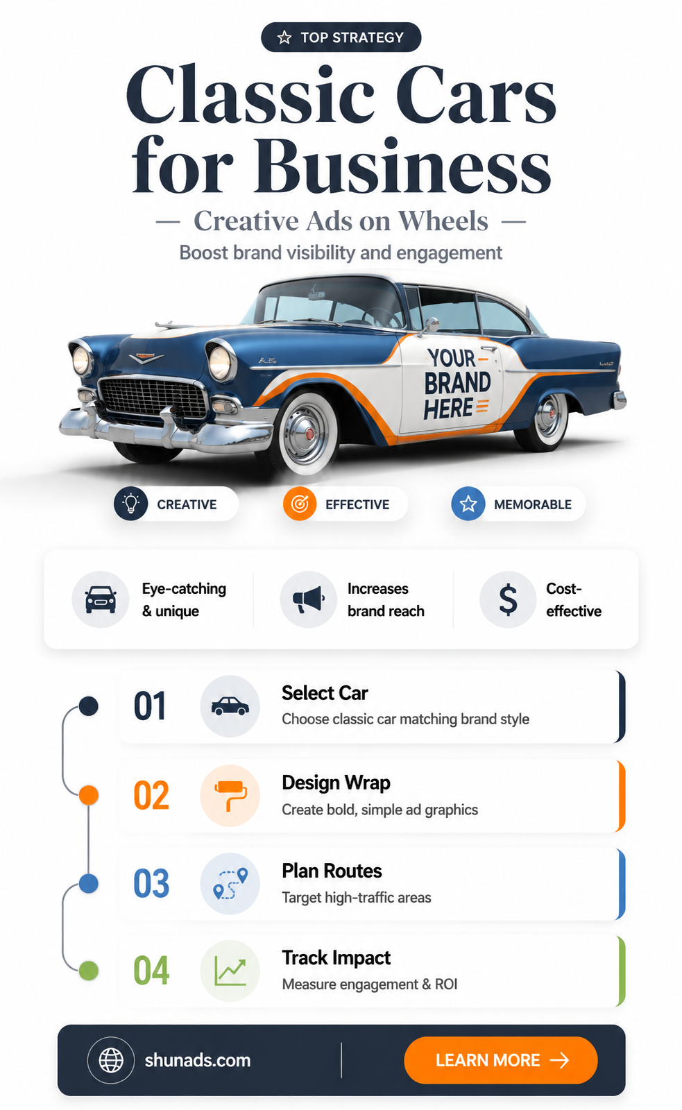 can i use a classic car to advertise my business