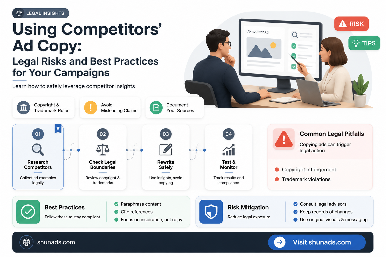 can i use wording from companies advertising for my advertising