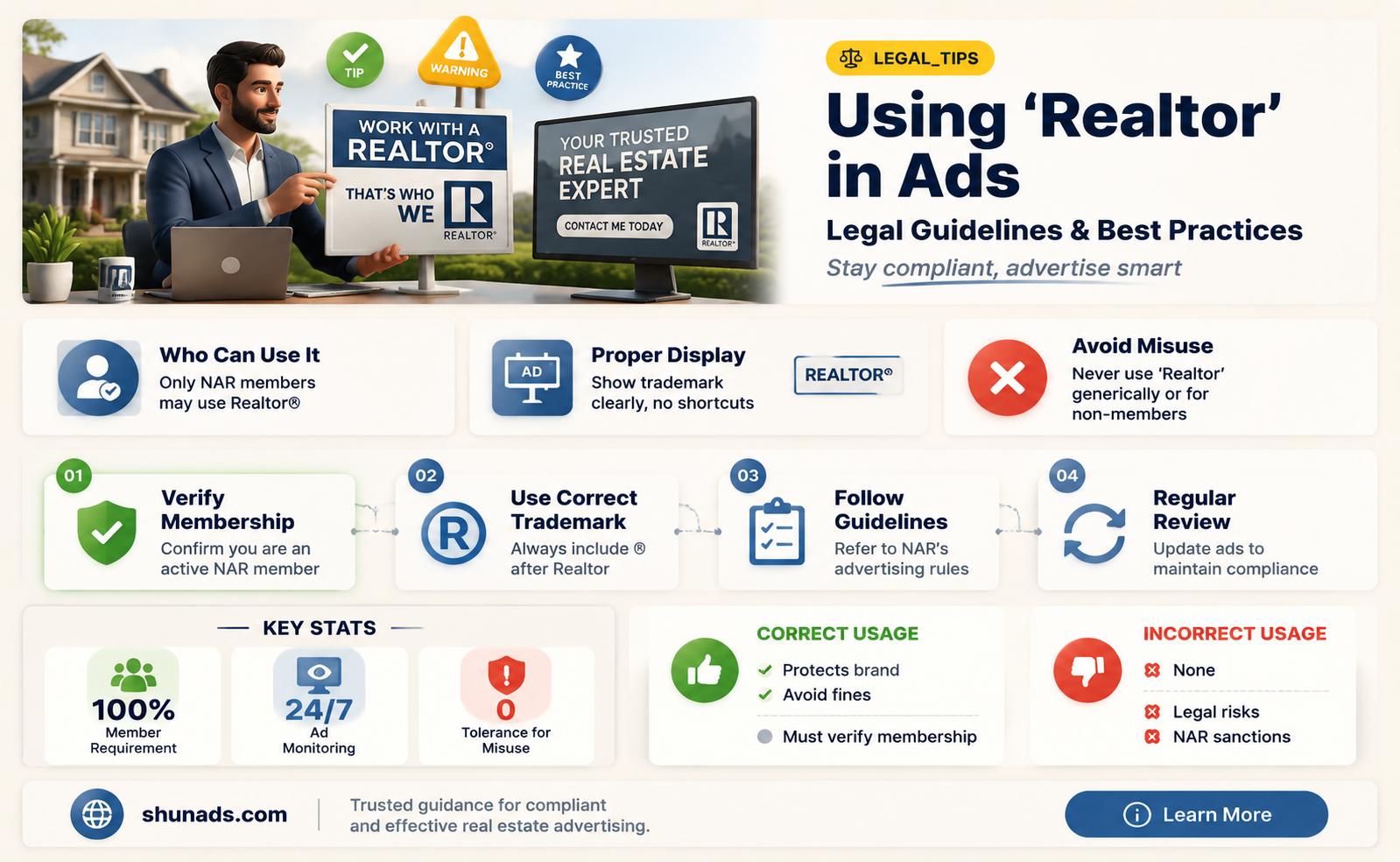 can i use the term realtor in advertising