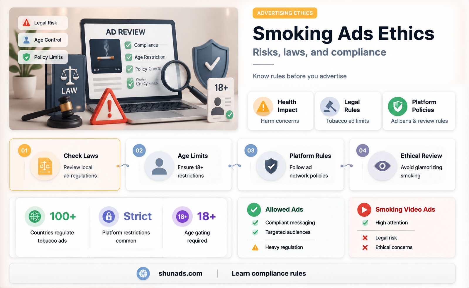 can u use smoking videos for advertising