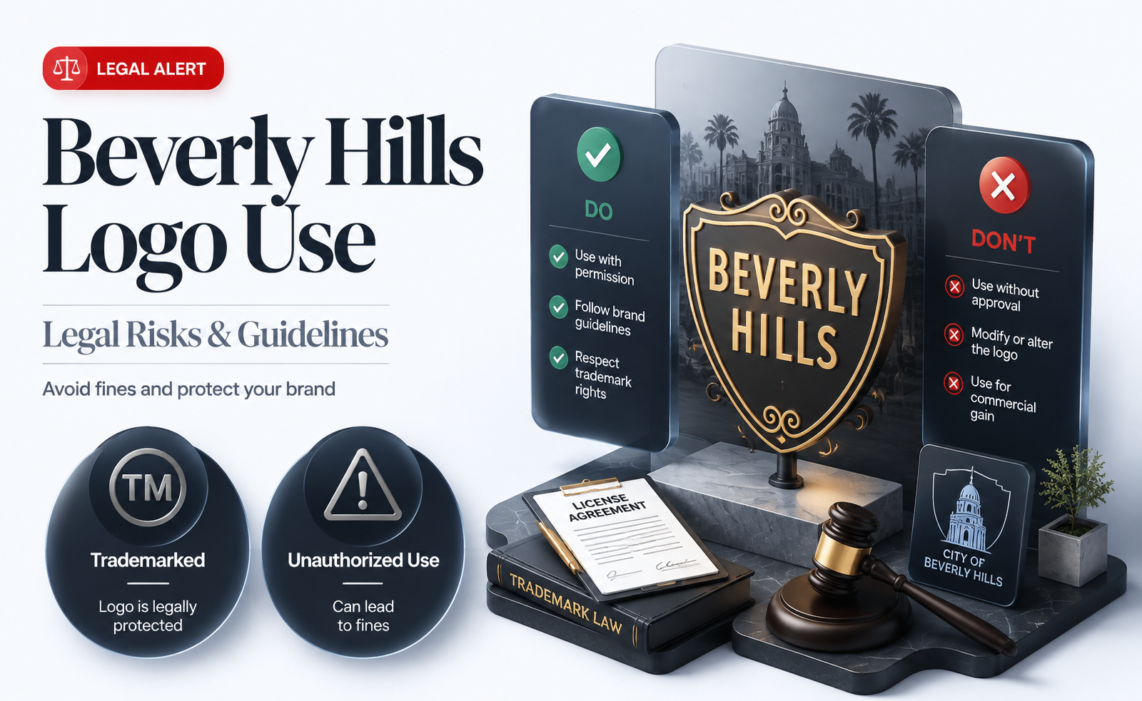 can i use the bevely hills logo for advertising