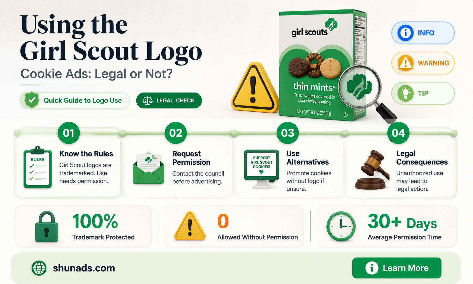 can i use girl scout logo to advertise cookies