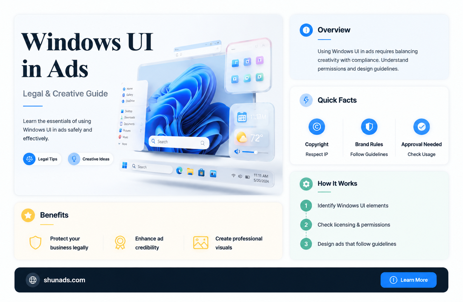 can i use windows ui in an advertisement