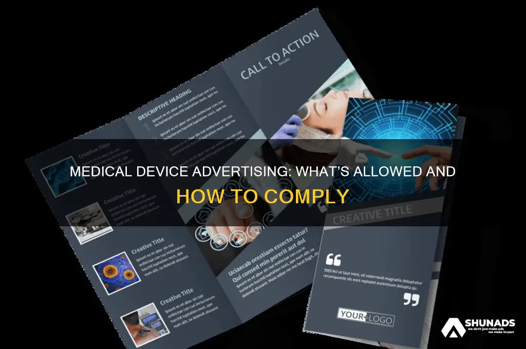 what advertising can you include on a medical device