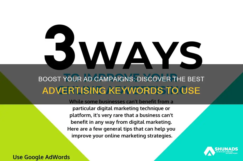 what advertising keywords should i use