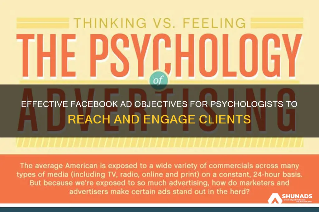 what advertising objective should psychologist use for facebook ads
