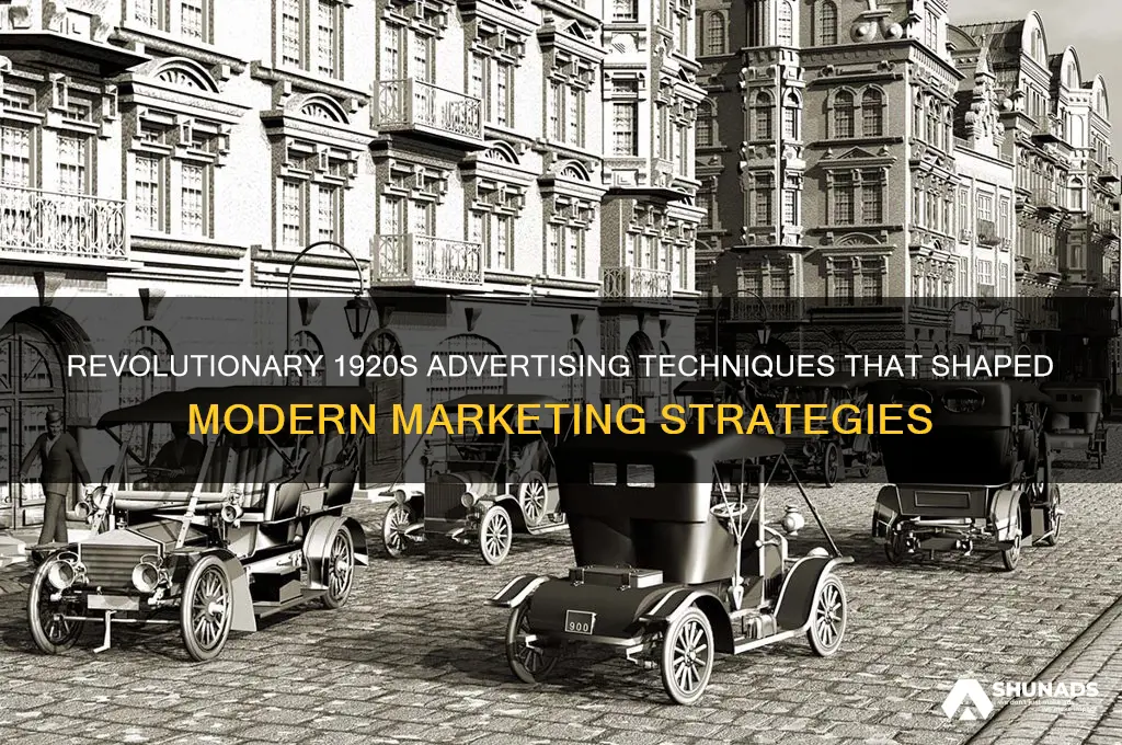 what advertising techniques were first used in the 1920s