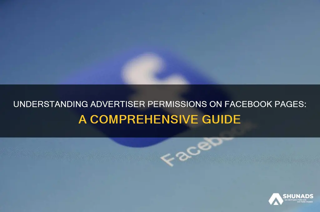 what are advertiser permissions on facebook page