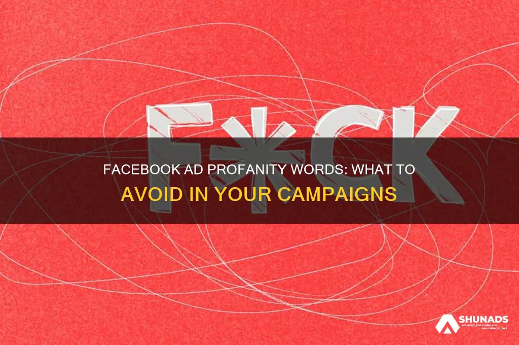 what are facebook profanity words for advertising