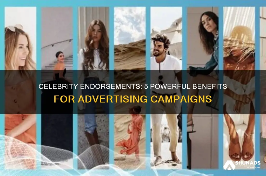 what are five advantages to using celebrities in advertising