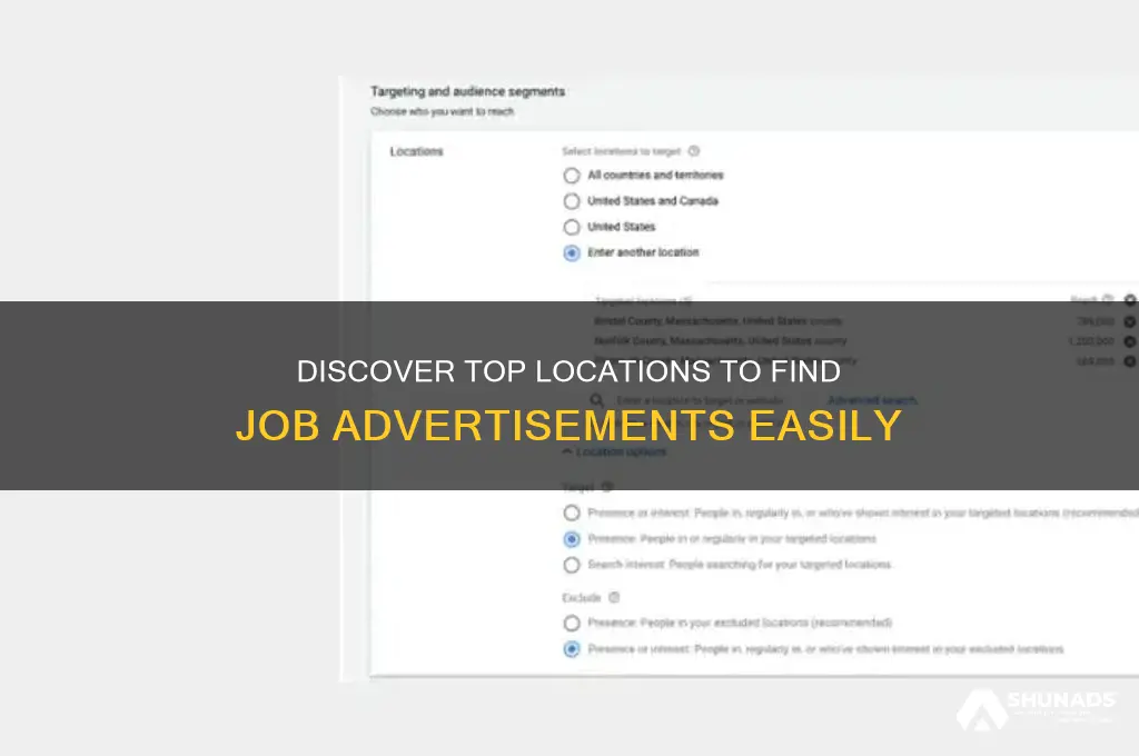 what are four places job advertisements can be found