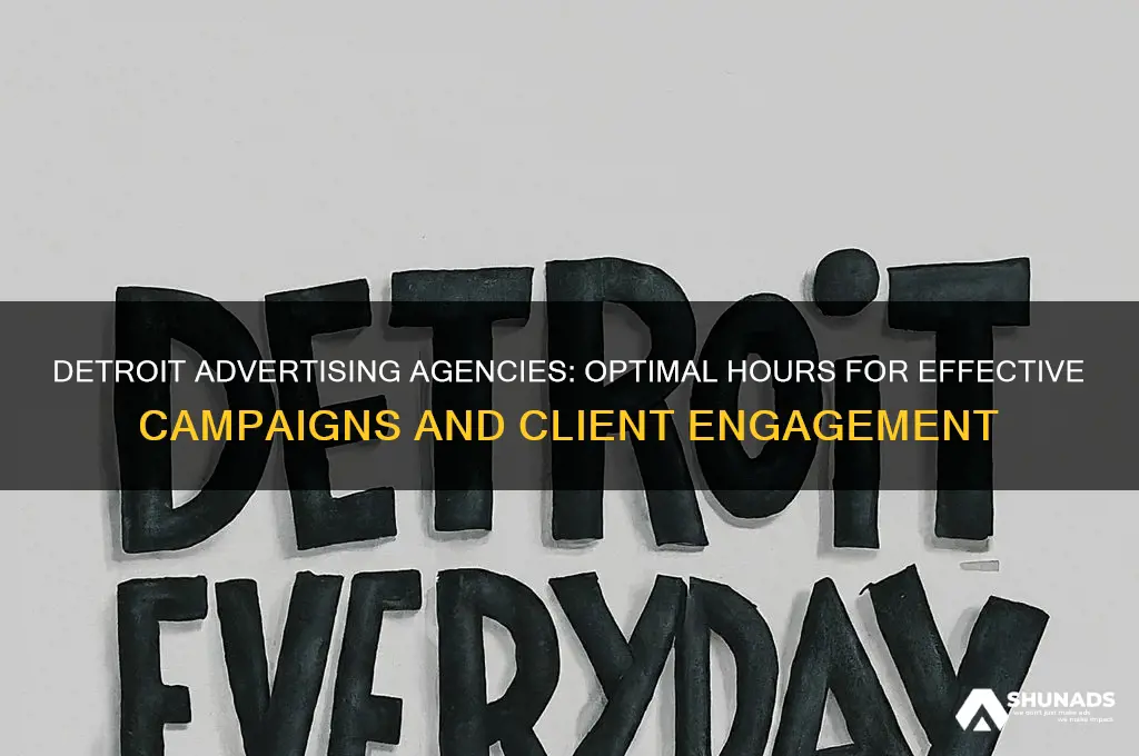 what are some hours for advertising companies detroit