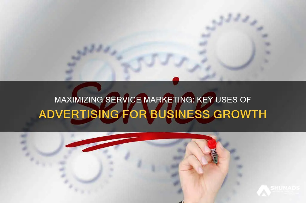 what are the uses of advertising in service marketing