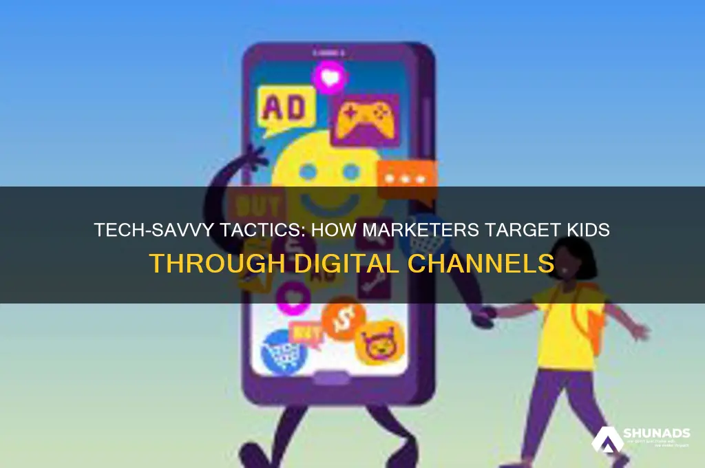 what are the ways marketers advertise to children using technology