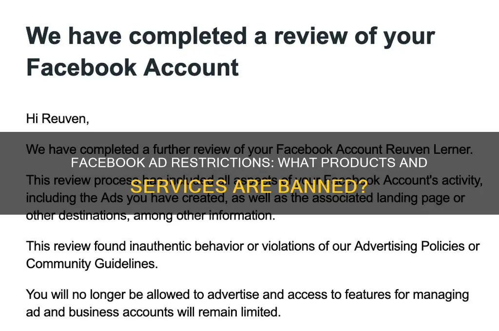 what are you not allowed to advertise on facebook