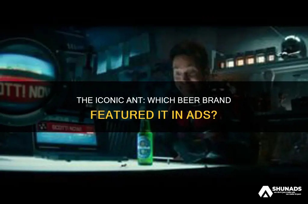 what beer company used and ant in advertising
