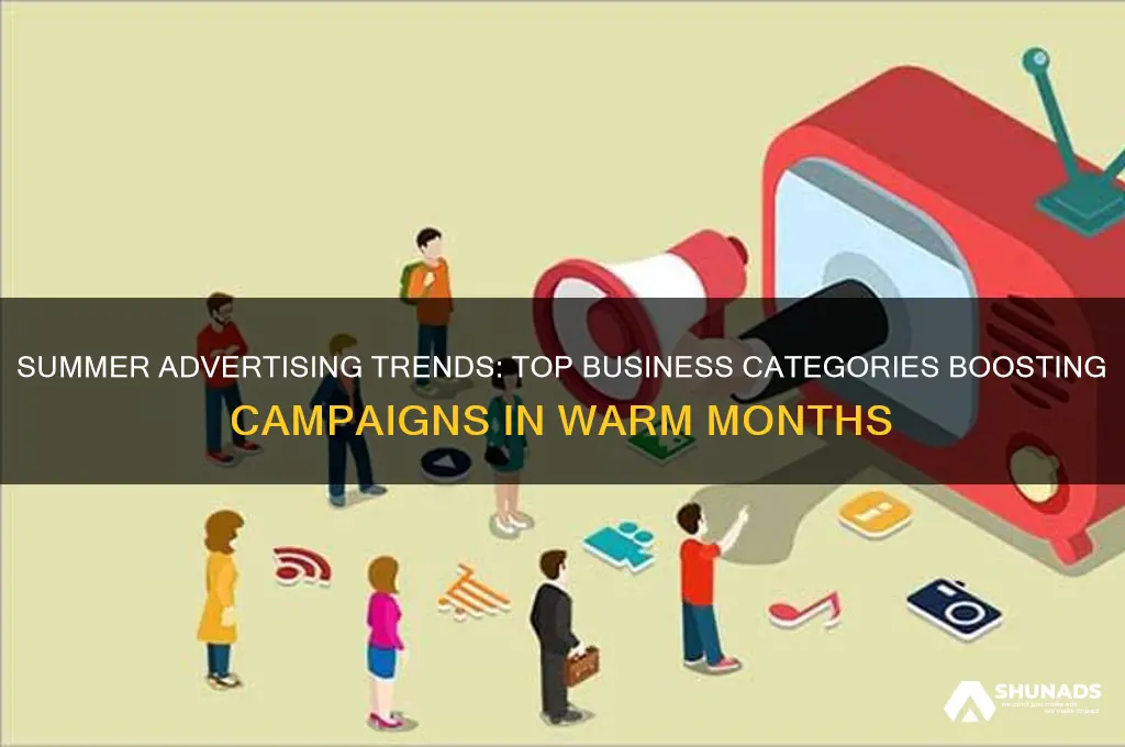what business categories advertise in the summer