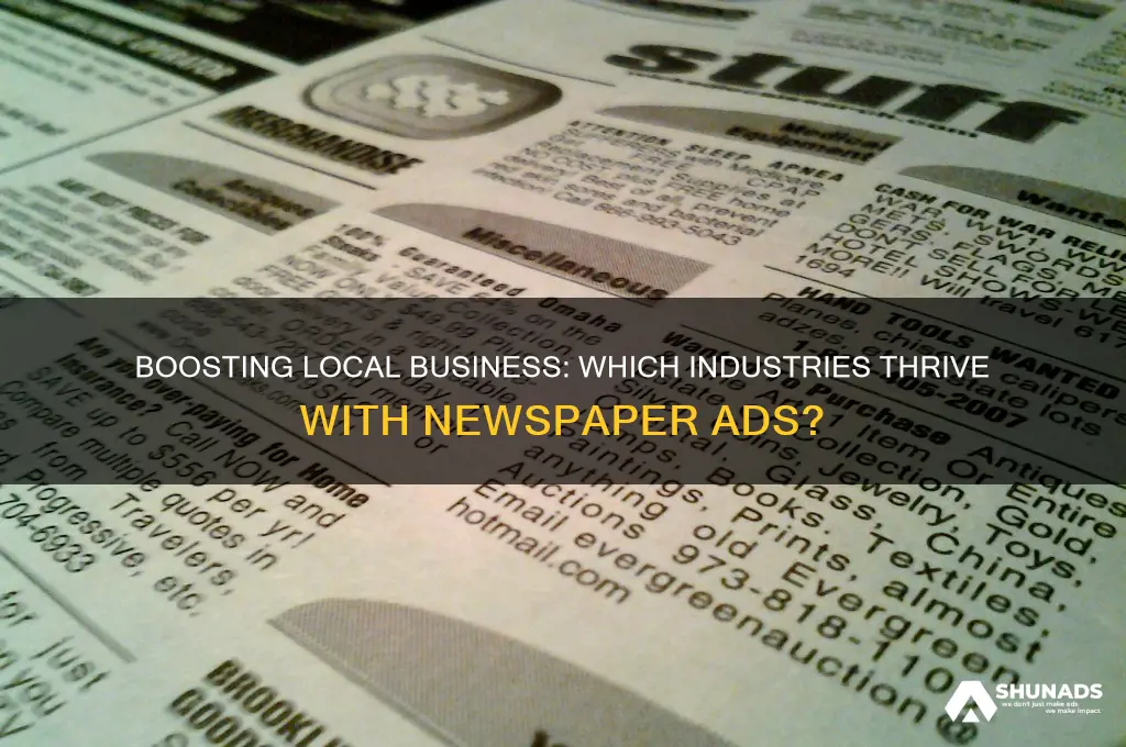 what businesses benefit from local news paper advertising