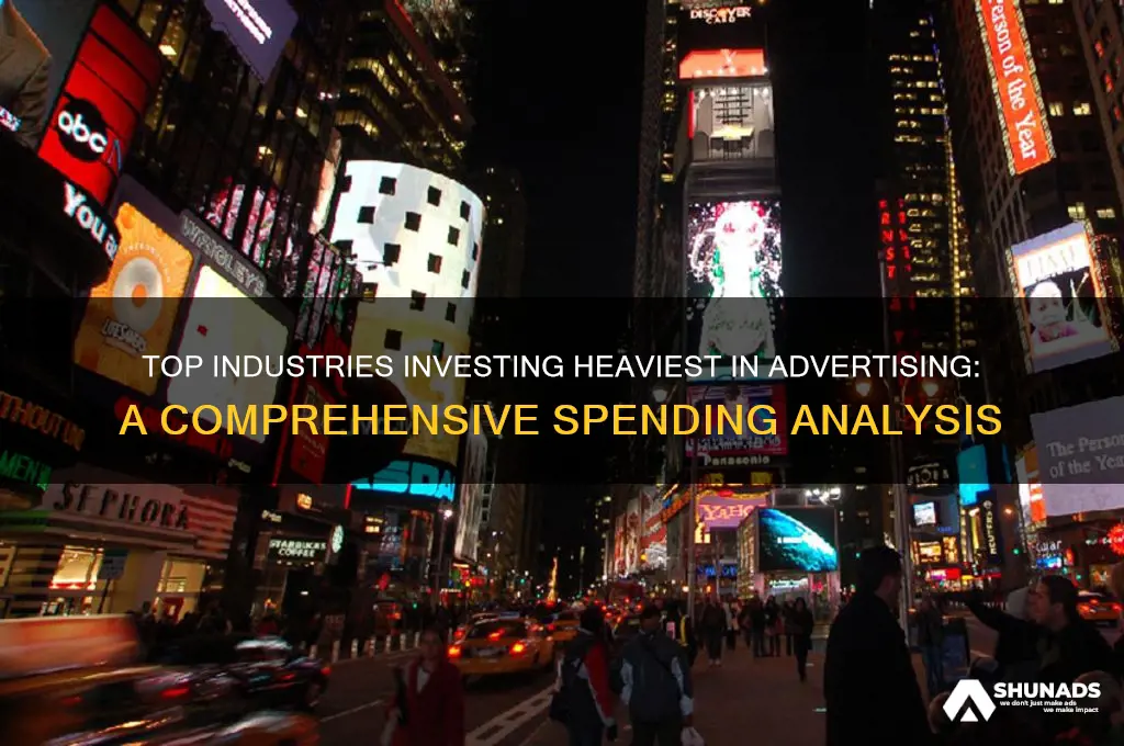 what businesses spend the most on advertising