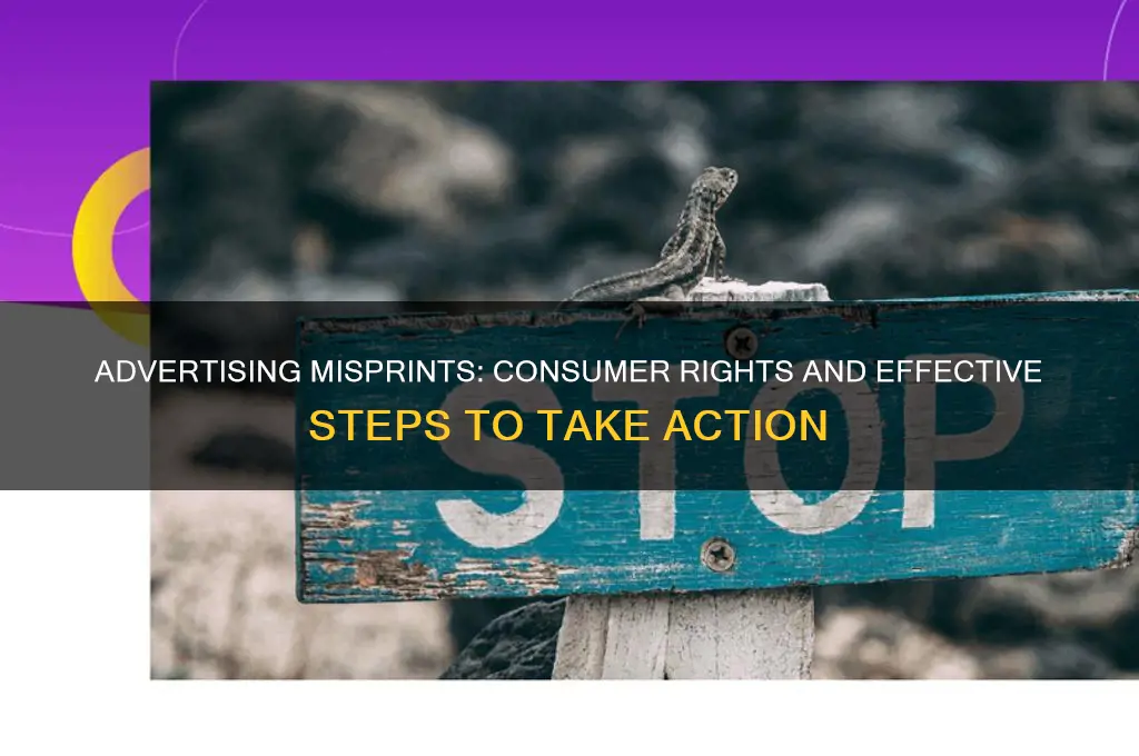 what can a consumer do about advertising misprints