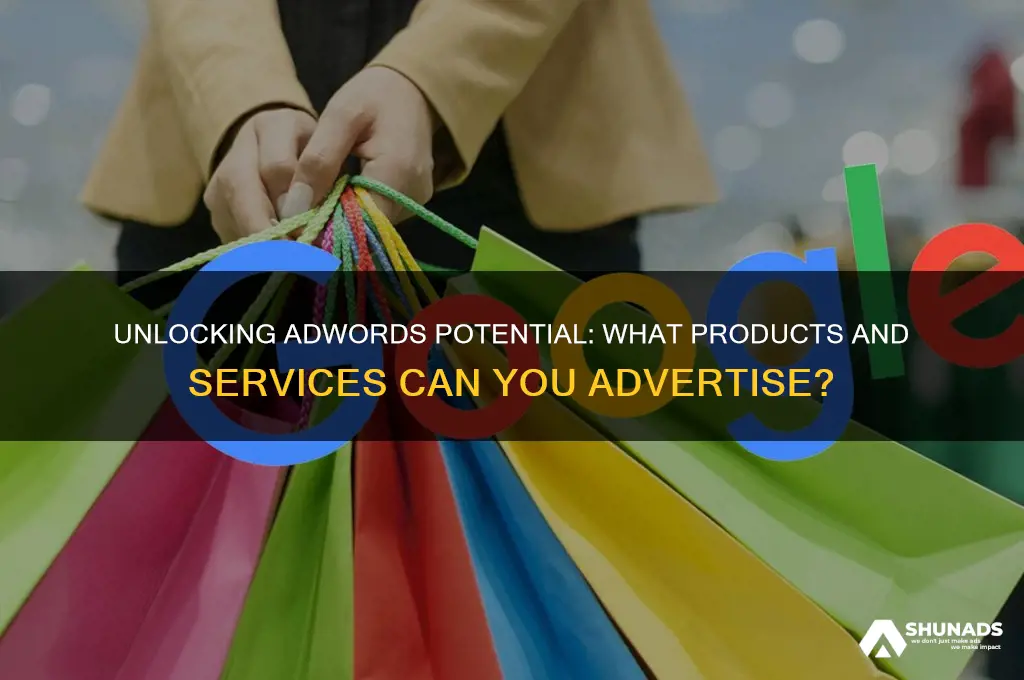 what can be advertised on adwords