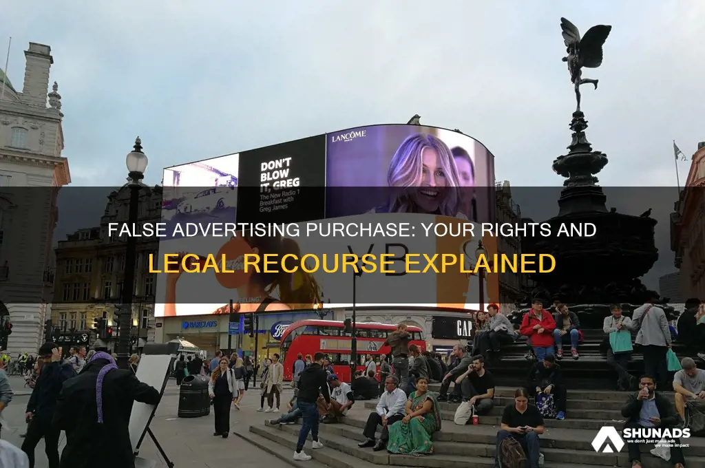 what can i do if false advertising purchase