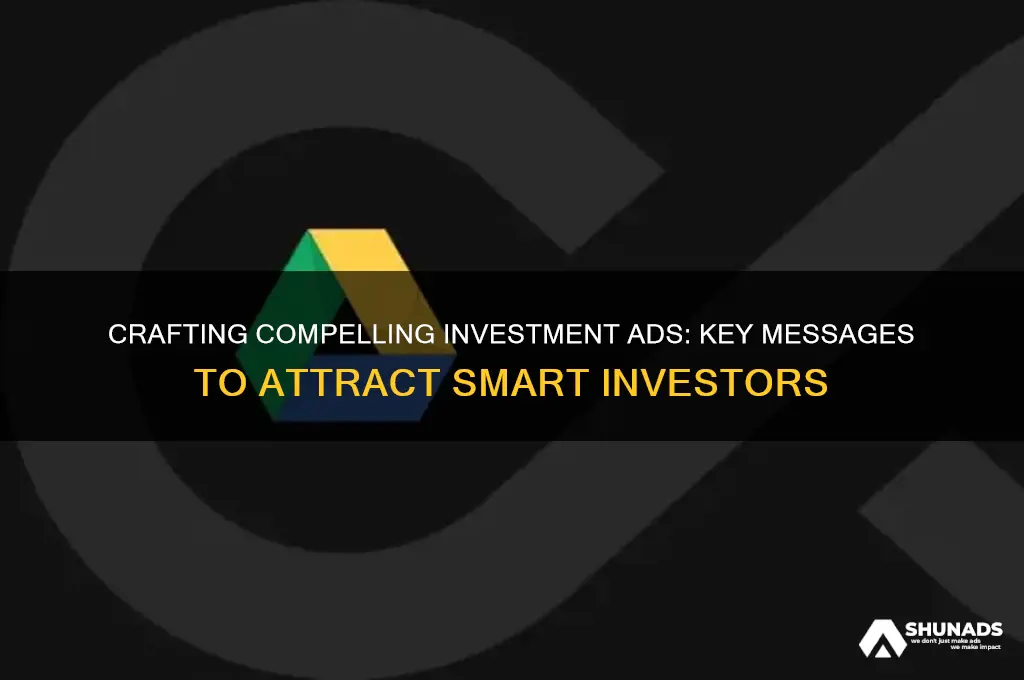 what can you say in an investment advertisement